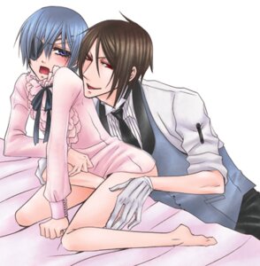 Rating: Explicit Score: 0 Tags: 2boys blush bottomless ciel_phantomhive crossdress dress eye_patch fingering handjob kuroshitsuji male necktie pink_dress red_eyes rule34 sebastian_michaelis shirt tie trap waistcoat white_gloves yaoi User: bunchy7s