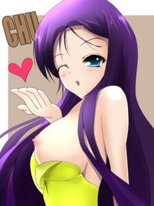 Rating: Explicit Score: 0 Tags: bare_shoulders blowing_kiss blue_eyes blush breasts female final_fantasy final_fantasy_vii hair itohikinebaneba kissing leotard long_hair monster_girl nipples pollensalta purple_hair rule34 solo straight_hair wardrobe_malfunction wink User: bunchy7s