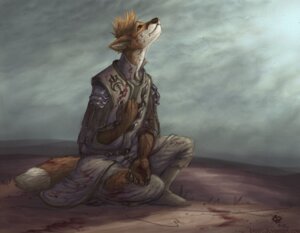 Rating: Questionable Score: 0 Tags: 2012 5_fingers anthro armor battle blood blood_on_clothing bluari bodily_fluids canid canine clothed clothing dipstick_tail e621 fantasy fingers fox kneeling looking_up male mammal markings medieval solo tail tail_markings User: bunchy7s