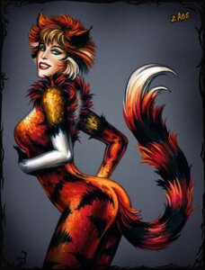 Rating: Safe Score: 0 Tags: 2008 alternative_fashion bombalurina candra cats_(musical) domestic_cat e621 felid feline felis female glamrock green_eyes lipstick looking_at_viewer makeup mammal smile solo stripes tail User: bunchy7s