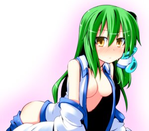 Rating: Explicit Score: 0 Tags: ass breasts detached_sleeves female green_hair hair_ornament ichimi no_bra no_panties open_clothes rule34 sanae_kochiya snake solo touhou yellow_eyes User: bunchy7s