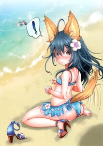 Rating: Safe Score: 0 Tags: accessory ahoge animal_humanoid beach bikini bikini_skirt black_hair blush butt clothed clothing colored_edge_bikini e621 elin embarrassed exclamation_point female flat_chested floating flower flower_in_hair footwear hair hair_accessory hi_res high_heels humanoid long_hair looking_at_viewer mammal mojarin_(kihara_mojarin) outside plant purple_eyes sea seaside shoes sitting skimpy solo surprised swimwear tail tail_motion tailwag tera_online two-piece_swimsuit wariza water User: bunchy7s