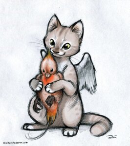 Rating: Safe Score: 0 Tags: :3 age_difference ambiguous_gender avian domestic_cat duo e621 european_mythology feathered_wings feathers felid feline felis feral greek_mythology green_eyes hi_res mammal mythological_avian mythological_bird mythological_creature mythological_firebird mythology nude phoenix robthedoodler simple_background size_difference whiskers white_background wings young User: bunchy7s