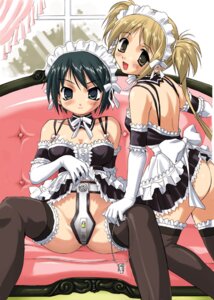 Rating: Explicit Score: 0 Tags: 2girls arm_garter ass bare_shoulders black_hair black_legwear black_thighhighs blonde_hair bondage bonnet bowtie brown_eyes chastity chastity_belt chastity_device elbow_gloves female female_chastity female_only garter_belt gloves green_hair kore_ga_watashi_no_goshujin-sama maid maid_headdress multiple_females multiple_girls rule34 sawatari_izumi sawatari_mitsuki sitting skirt skirt_lift spread_legs thighhighs tied_hair tk_(takotsuboya) twintails upskirt User: bunchy7s