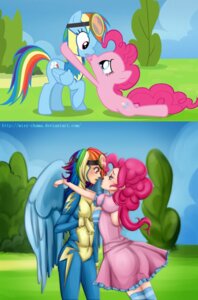 Rating: Safe Score: 0 Tags: 2013 abs all_fours alternate_species blue_body blue_eyes blue_feathers blue_fur blush bodily_fluids bottomwear breast_squish breasts butt clothing cloud comparison crying curly_hair cutie_mark duo e621 equid equine eye_contact eyelashes eyewear feathered_wings feathers female female/female flight_suit footwear friendship_is_magic fur gloves goggles hair handwear hasbro hi_res holding_on horse hug human humanized legwear looking_at_another looking_down looking_up mammal mizz-chama multicolored_hair multicolored_tail multiple_images my_little_pony mythological_creature mythological_equine mythology navel open_mouth outside pegasus pink_body pink_fur pink_hair pinkie_pie_(mlp) pony purple_eyes rainbow_dash_(mlp) rainbow_hair rainbow_tail scene_interpretation skinsuit skirt socks squish standing tail tears tight_clothing wings User: bunchy7s