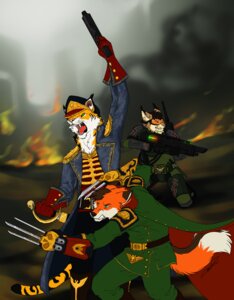 Rating: Safe Score: 0 Tags: angry anthro astra_militarum canid canine clothed clothing commissar e621 felid feline felinid fox fuckie fully_clothed group holding_object holding_weapon imperial_guard konu lasgun letigre lynx lysander_(eltigero) male mammal melee_weapon ranged_weapon science_fiction tail tools war warhammer_(franchise) warhammer_40000 warrior weapon User: bunchy7s