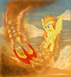 Rating: Safe Score: 0 Tags: avian detailed detailed_background duo e621 equid equine european_mythology feathered_wings feathers female feral fire friendship_is_magic greek_mythology hair happy hasbro mammal multicolored_hair my_little_pony mythological_avian mythological_bird mythological_creature mythological_equine mythological_firebird mythology orange_eyes pegasus philomena_(mlp) phoenix poor_yorick red_body red_feathers sky spitfire_(mlp) toony two_tone_hair wings wonderbolts_(mlp) yellow_body yellow_feathers User: bunchy7s