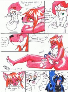 Rating: Questionable Score: 0 Tags: ambiguous_gender anthro aquavore35 black_body black_hair blue_body canid canine colored_pencil_(artwork) comic dialogue dragon e621 english_text extreme_size_difference footprint fox fur group hair male mammal membrane_(anatomy) membranous_wings mythological_creature mythological_scalie mythology open_mouth pawprint red_body red_fur scalie size_difference spikes tail text tongue traditional_media_(artwork) vore white_body white_fur wings User: bunchy7s