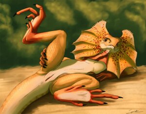Rating: Explicit Score: 0 Tags: agamid animal_genitalia black_claws claws cloaca e621 female feral freckles frill_(anatomy) frilled_lizard genitals lizard looking_at_viewer membrane_(anatomy) membranous_frill neck_frill orange_body orange_eyes orange_scales outside presenting presenting_cloaca raised_leg reptile scales scalie semi-anthro solo spread_legs spreading syrinoth tail toe_claws vertical_cloaca warm_colors User: bunchy7s