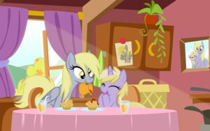Rating: Safe Score: 0 Tags: 16:10 amazing_background basket cabinet chair container curtains day derp_eyes derpy_hooves_(mlp) detailed detailed_background digital_media_(artwork) dinky_hooves_(mlp) drawing_(object) drawing_in_a_drawing duo e621 equid equine eyes_closed eyewear feathered_wings feathers female feral food friendship_is_magic furniture glasses goatanimedatingsim grey_body grey_feathers hasbro hi_res horn mammal muffin my_little_pony mythological_creature mythological_equine mythology pegasus plant plant_pot potted_plant syrup table tail toony tree unicorn wall_art widescreen window wings wood yellow_eyes young young_feral User: bunchy7s