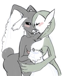Rating: Questionable Score: 0 Tags: 2008 5:6 anthro biped blush breast_squish breasts breasts_frottage candy cashews_(artist) dessert duo e621 eyes_closed female female/female food gardevoir generation_3_pokemon generation_4_pokemon hand_on_breast humanoid humanoid_on_anthro lagomorph lopunny mammal monochrome nintendo pokemon pokemon_(species) pokemorph rare_candy romantic romantic_couple side_boob simple_background squish tongue User: bunchy7s