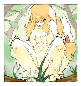 Rating: Explicit Score: 0 Tags: 2011 accessory anthro bird_dog blonde_hair blue_eyes blush bodily_fluids bow_(feature) bow_accessory bow_ribbon canid canine canis cocker_spaniel crouching digital_media_(artwork) domestic_dog e621 female fisheye_lens genital_fluids grass hair hair_accessory hair_bow hair_ribbon hunting_dog japanese_description kemono mammal nude peeing plant ribbons solo spaniel tail urine wkar User: bunchy7s