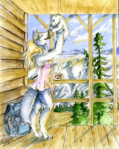 Rating: Safe Score: 0 Tags: anthro beverage canid canine canis clothing digitigrade dress duo e621 female food heather_bruton male mammal tail tongue tongue_out wolf young young_anthro User: bunchy7s