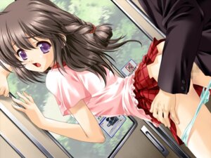 Rating: Explicit Score: 0 Tags: 1girls aqua_panties arched_back ashishun ass bent_over blue_panties braid brown_hair censored chikan doggy_style dutch_angle female game_cg grey_hair kegasareta_natsu looking_back molestation nakane_miho open_mouth panties panty_pull plaid purple_eyes pussy rule34 school_uniform schoolgirl sex skirt skirt_lift tartan train train_interior underwear vaginal_penetration window User: bunchy7s