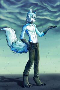 Rating: Safe Score: 0 Tags: 2012 abs anthro barefoot biped blue_body blue_fur canid canine canis claws clothed clothing collar e621 feet fur hair hi_res koorimizu male mammal outside pose raining solo tail toe_claws topless v-cut wet white_body white_fur white_hair wolf wolfy_(chaoticicewolf) User: bunchy7s