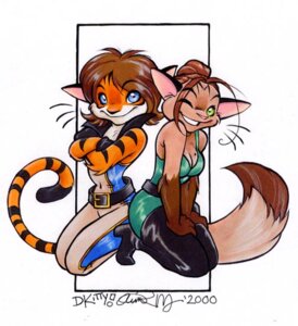 Rating: Safe Score: 0 Tags: 2000 aimee aimee_major anthro belt black_body black_fur blue_eyes boots breasts brown_body brown_fur brown_hair cleavage clothed clothing crossed_arms dipstick_tail domestic_cat duo e621 felid feline felis female footwear fully_clothed fur gloves gloves_(marking) green_eyes hair hand_on_leg handwear high_heeled_boots high_heels kneeling legwear looking_aside looking_at_viewer mammal markings multicolored_tail one_eye_closed orange_body orange_fur pantherine shoes short_hair smile stripes tail tail_markings tan_body tan_fur thigh_boots thigh_highs tiger wink User: bunchy7s