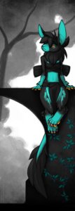 Rating: Safe Score: 0 Tags: 2009 black_body black_fur black_hair black_tail blue_body blue_skin blue_tail bottomwear clothing detailed_background e621 female fur grumpy hair hi_res loincloth midriff multicolored_body multicolored_fur multicolored_tail sitting solo tail toony two_tone_body two_tone_fur ziibly User: bunchy7s