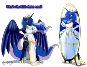 Rating: Safe Score: 0 Tags: 2012 anthro anthrofied blue_body blue_eyes blue_feathers blue_hair breasts clothing crown da_goddamn_batguy e621 english_text equid equine feathered_wings feathers female friendship_is_magic hair hasbro headgear horn looking_at_mirror looking_at_object mammal mirror my_little_pony mythological_creature mythological_equine mythology princess_luna_(mlp) reflection simple_background solo tail text white_background winged_unicorn wings User: bunchy7s