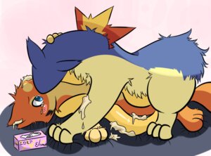 Rating: Explicit Score: 0 Tags: ambiguous_gender blue_eyes blush bodily_fluids digital_media_(artwork) duo e621 feral feral_on_feral fire floatzel fur generation_2_pokemon generation_4_pokemon kify kiss_on_lips kissing male messy nintendo orange_body orange_fur pokemon pokemon_(species) tears tissue typhlosion User: bunchy7s