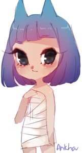 Rating: Safe Score: 0 Tags: alternate_species animal_crossing animal_humanoid ankha_(animal_crossing) big_eyes black_eyes blue_hair blush cat_humanoid character_name chibi clothed clothing domestic_cat e621 english_text felid felid_humanoid feline feline_humanoid felis female flat_chested fully_clothed hair hand_on_chest humanoid humanoidized looking_at_viewer low_res mammal mammal_humanoid nintendo portrait simple_background solo standing tan_body tan_skin text three-quarter_portrait unknown_artist white_background wraps User: bunchy7s