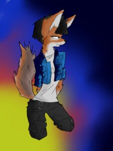 Rating: Safe Score: 0 Tags: 2011 3:4 absurd_res ambiguous_gender anthro baltoperrolobo biped black_hair canid canine canis clothed clothing e621 hair hi_res jackal kneeling mammal simple_background solo standing tail User: bunchy7s