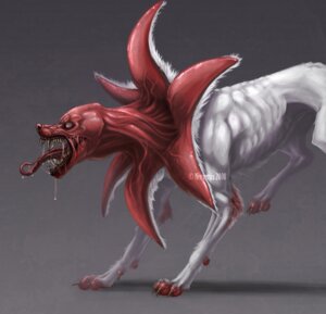Rating: Safe Score: 0 Tags: 2008 ambiguous_gender bodily_fluids canid canine canis domestic_dog e621 feral flower_dog mammal monster nerversis nightmare_fuel saliva solo what User: bunchy7s