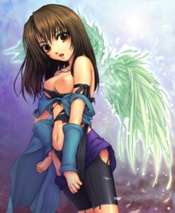 Rating: Explicit Score: 0 Tags: angel bike_shorts breasts brown_hair detached_sleeves feathers female female_only final_fantasy final_fantasy_viii hair jewelry long_hair navel necklace nipples open_mouth orange_eyes rinoa_heartilly rule34 solo torn_clothes wings yellow_eyes yoko_jyusuke User: bunchy7s