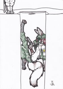 Rating: Safe Score: 0 Tags: absurd_res anthro armor army crayon_(artwork) duo e621 gas_mask gun headgear helmet hi_res hiding hole_(pit) hybrid jag_(artist) male mask military mixed_media pen_(artwork) ranged_weapon solo_focus space tail traditional_media_(artwork) weapon User: bunchy7s
