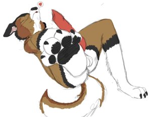 Rating: Explicit Score: 0 Tags: 2012 anthro canid canine canis domestic_dog e621 erection eyes_closed feet genitals heart_symbol hindpaw lying male mammal masturbation on_back onai-wolfwind paws penis simple_background solo tail white_background User: bunchy7s