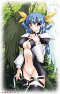 Rating: Explicit Score: 0 Tags: 1girls asymmetrical_wings blue_hair blush bottomless breasts brown_eyes choker cleavage dizzy_(guilty_gear) female guilty_gear hair_ribbon hotarui_chihiro leather navel no_panties outdoors outside pussy ribbon rule34 solo strap tail thighhighs uncensored wings User: bunchy7s