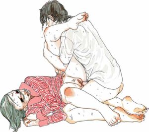 Rating: Explicit Score: 0 Tags: anal barefoot bottomless couple feet female lowres pajamas pubic_hair pussy rule34 ryuko_azuma shijuuhatte sketch traditional_media uncensored User: bunchy7s