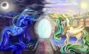Rating: Safe Score: 0 Tags: 2014 arch blue_body blue_eyes blue_feathers blue_fur blue_hair building cloud crescent_moon crown cutie_mark day digital_media_(artwork) duo e621 equid equine feathered_wings feathers female feral friendship_is_magic fur gold_(metal) hair hasbro headgear hi_res horn jewelry magic magic_user mammal mane minarets moon multicolored_hair my_little_pony mythological_creature mythological_equine mythology necklace night outside portal princess_celestia_(mlp) princess_luna_(mlp) purple_eyes rock sculpture sibling_(lore) sister_(lore) sisters_(lore) sky sparkles statue sun viwrastupr water white_body white_feathers white_fur winged_unicorn wings User: bunchy7s