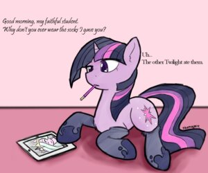 Rating: Safe Score: 0 Tags: clothing crown cutie_mark e621 english_text equid equine female feral friendship_is_magic fur hair hair_over_eye hasbro headgear horn legwear long_hair mammal multicolored_hair my_little_pony mythological_creature mythological_equine mythology one_eye_obstructed princess princess_celestia_(mlp) purple_body purple_eyes purple_fur purple_hair royalty simple_background sitting solo stockings text thattagen tiara twilight_sparkle_(mlp) two_tone_hair unicorn User: bunchy7s