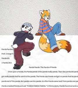Rating: Safe Score: 0 Tags: 3_toes ailurid anthro barefoot baseball_cap bear black_body black_fur black_nose bottomwear breaking_the_fourth_wall brown_body brown_fur brown_nose cargo_pants claws climbing climbing_wall clothed clothing denim denim_bottomwear denim_clothing digital_media_(artwork) duo e621 english_text feet fully_clothed fur giant_panda green_eyes hat headgear headwear hoodie jacket jeans looking_aside looking_at_viewer looking_back male mammal on_wall open_mouth orange_body orange_fur outline pants red_panda silverava sitting smile story stripes tail tairu text toes toony topwear white_body white_fur yellow_eyes User: bunchy7s