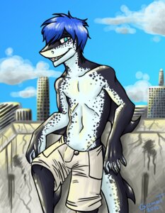Rating: Safe Score: 0 Tags: 2012 anthro aquatic biped blue_hair clothed clothing cloud e621 fish hair male mnemoniche outside saphie_the_shark shark sky smile solo standing tail topless year User: bunchy7s
