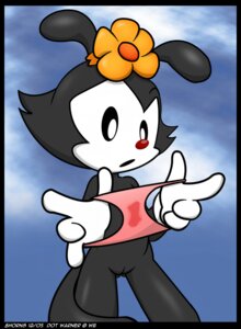 Rating: Explicit Score: 0 Tags: 2005 8_horns animaniacs anthro black_fur clothes color cub day dot_warner female female_only flower front_view fur furry gloves nude outdoors panties red_nose rule34 solo standing tagme white_fur User: bunchy7s