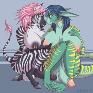 Rating: Explicit Score: 0 Tags: 1:1 2012 anthro balls big_balls big_breasts big_penis black_markings black_nipples black_penis blue_hair breast_grab breasts claws crouching danica_(sulferdragon) deisha_(character) dizzy_by_design duo e621 ear_piercing equid equine erection fur genitals green_body gynomorph gynomorph/gynomorph hair hand_on_breast hooves horse huge_breasts humanoid_genitalia humanoid_penis intersex intersex/intersex interspecies lizard looking_at_viewer mammal markings nipple_piercing nipples non-mammal_balls non-mammal_breasts non-mammal_nipples nude penis piercing pink_hair reptile scalie short_hair simple_background sitting smile stripes tail tail_tuft tuft white_body yellow_eyes yellow_markings zebra User: bunchy7s