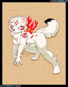 Rating: Questionable Score: 0 Tags: amaterasu_(okami) anthro anthrofied breasts canid canine canis capcom clover_studio clubstripes deity digital_media_(artwork) do_not_distribute e621 english_text female fur mammal midori_(artist) nipples nude okami_(capcom) parody solo tail text url white_body white_fur wolf User: bunchy7s