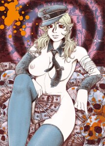 Rating: Explicit Score: 0 Tags: 100_dollar_bill 1girls areolae artist_request blonde_hair breasts busty cleavage detached_collar fem_ss_officer female human human_only light-skinned_female light_skin lying_on_skulls money nazi necktie nipples peaked_cap red_eyes rule34 skull skull_decoration solo swastika voluptuous User: bunchy7s