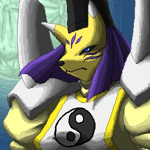 Rating: Safe Score: 0 Tags: 1:1 2013 anthro armor bandai_namco black_clothing black_hat black_headwear black_nose black_sclera blue_eyes bust_portrait canid canine clothing digimon digimon_(species) digital_media_(artwork) dipstick_ears doragon_(artist) e621 ear_markings facial_markings female frown hat head_markings headgear headwear icon low_res mammal markings moon multicolored_ears pauldron pixel_(artwork) portrait puffy_sleeves purple_stripes solo striped_face stripes taomon white_ear_tips yellow_body yellow_clothing yellow_face yellow_skin yin_yang User: bunchy7s