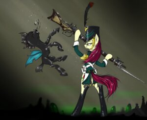 Rating: Safe Score: 0 Tags: 2013 arthropod bayonet boots changeling_(mlp) clothing cutie_mark drone_(mlp) duo e621 earth_pony equid equine fangs female feral footwear friendship_is_magic green_eyes green_theme gun hair hasbro hat headgear headwear hi_res horse insect_wings knife madhotaru mammal musket my_little_pony pod pony ranged_weapon red_hair rifle rose_(mlp) shoes tail teeth uniform weapon wings User: bunchy7s