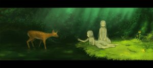 Rating: Safe Score: 0 Tags: all_fours clearing clothing deer detailed_background dress e621 female feral flower forest grass grey_hair group hair hi_res human kneeling leaf long_hair lying mammal nature new_world_deer outside plant pond quadruped spots tree water white-tailed_deer wood young 森角 User: bunchy7s