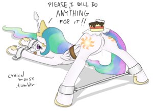 Rating: Explicit Score: 0 Tags: anus bdsm bodily_fluids bondage bound butt cake crown cutie_mark cynicalmoose dessert e621 english_text equid equine feathered_wings feathers female feral food friendship_is_magic genital_fluids genitals hasbro headgear horn looking_at_viewer mammal my_little_pony mythological_creature mythological_equine mythology princess princess_celestia_(mlp) royalty solo submissive submissive_female tail text vaginal_fluids vulva white_body white_feathers winged_unicorn wings User: bunchy7s