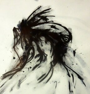 Rating: Safe Score: 0 Tags: 2012 abstract_art ambiguous_gender e621 ink_(disambiguation) monster painting_(artwork) simple_background solo traditional_media_(artwork) tsukiyomi-sakura unknown_species what white_background User: bunchy7s