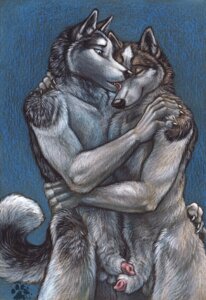 Rating: Explicit Score: 0 Tags: 2009 animal_genitalia animal_penis anthro blotch blue_eyes canid canine canine_genitalia canine_penis canis domestic_dog duo e621 eye_contact eyes_closed genitals hi_res hug husky licking looking_at_another love male male/male mammal nordic_sled_dog penis penis_tip romantic romantic_couple scratches_volume_3 simple_background spitz tail tongue tongue_out traditional_media_(artwork) User: bunchy7s