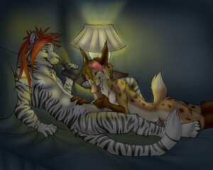 Rating: Explicit Score: 0 Tags: acwtiger anthro art bed feline fellatio furry gay julien licking lynx male nude oral oral_sex penis pillows red_hair rule34 sex shadowsani sucking tail tiger tongue video_camera voyeur User: bunchy7s