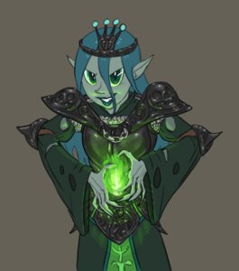 Rating: Safe Score: 0 Tags: alternate_species armor arthropod bone breastplate carniscorner chain changeling_(mlp) clothed clothing crown dark_body dark_skin e621 female friendship_is_magic green_eyes green_hair hair hasbro headgear human humanized humanoid_pointy_ears long_hair looking_at_viewer magic magic_user mammal my_little_pony necromancer pointy_ears queen_chrysalis_(mlp) robe shoulder_pads simple_background skull smile solo User: bunchy7s