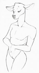 Rating: Explicit Score: 0 Tags: 2010 andromorph anthro black_and_white cow-demon deer e621 graphite_(artwork) horn intersex mammal monochrome simple_background solo traditional_media_(artwork) white_background User: bunchy7s