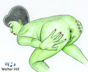 Rating: Explicit Score: 0 Tags: 1girls anus ass bare_shoulders bottomless color dark_hair dot_matrix female female_only green_hair green_pussy green_skin nail_polish naked nude pussy reboot red_lipstick round_ears rule34 solo tagme topless vagina walter_hill white_background User: bunchy7s