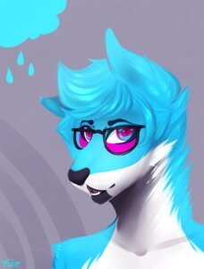 Rating: Safe Score: 0 Tags: anthro black_nose blue_body blue_fur e621 eyewear fur geekidog glasses hi_res male purple_eyes solo User: bunchy7s